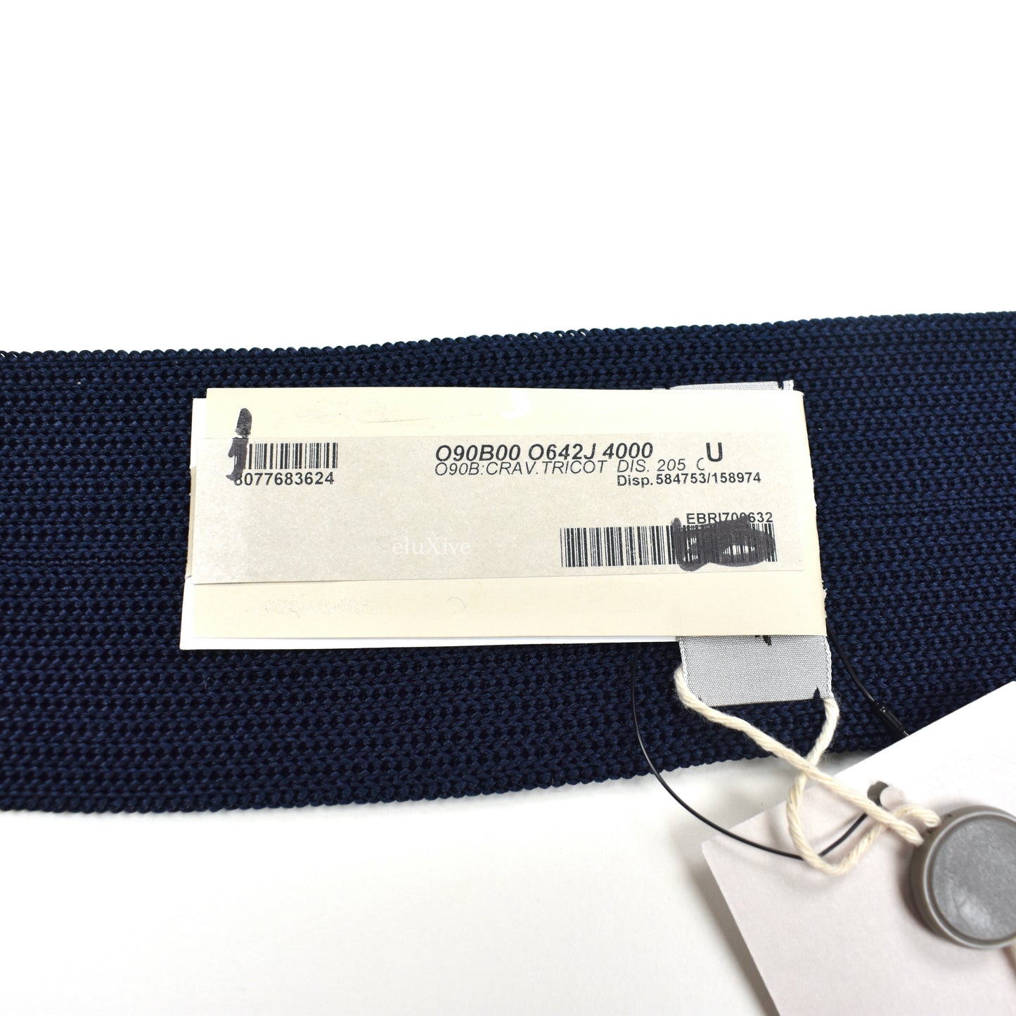 Brioni - Navy 100% Silk Tricot Knit Tie