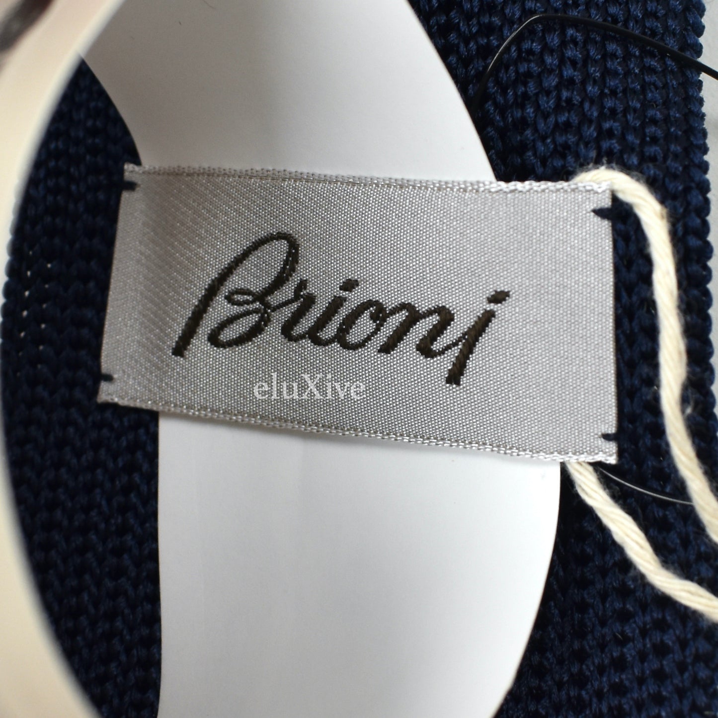 Brioni - Navy 100% Silk Tricot Knit Tie