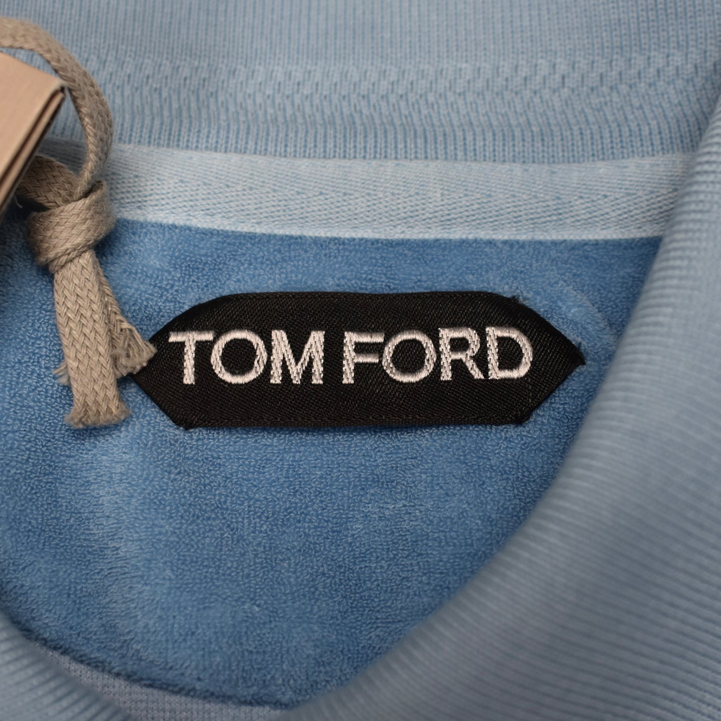 Tom Ford - Light Blue Towelling Polo Shirt