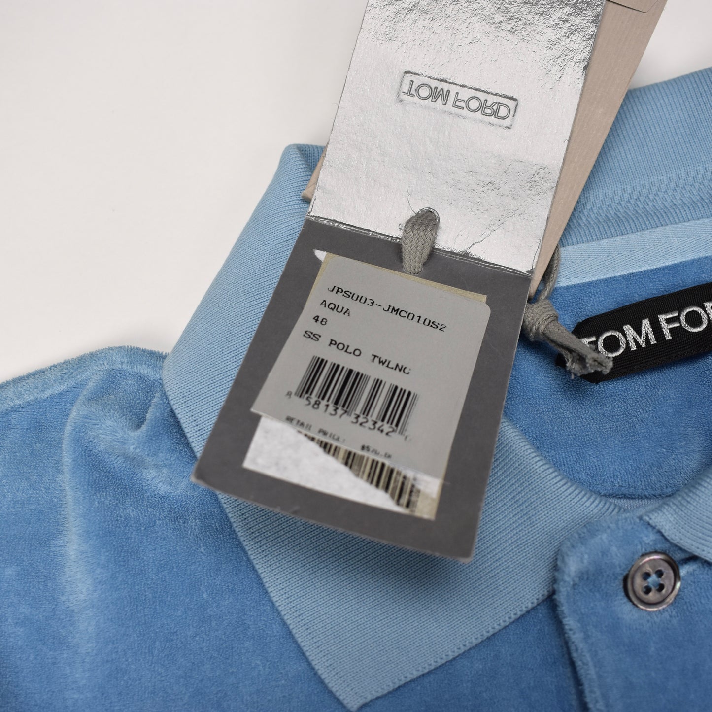 Tom Ford - Light Blue Towelling Polo Shirt