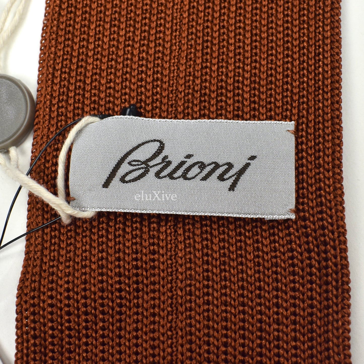 Brioni - Burnt Orange 100% Silk Tricot Knit Tie