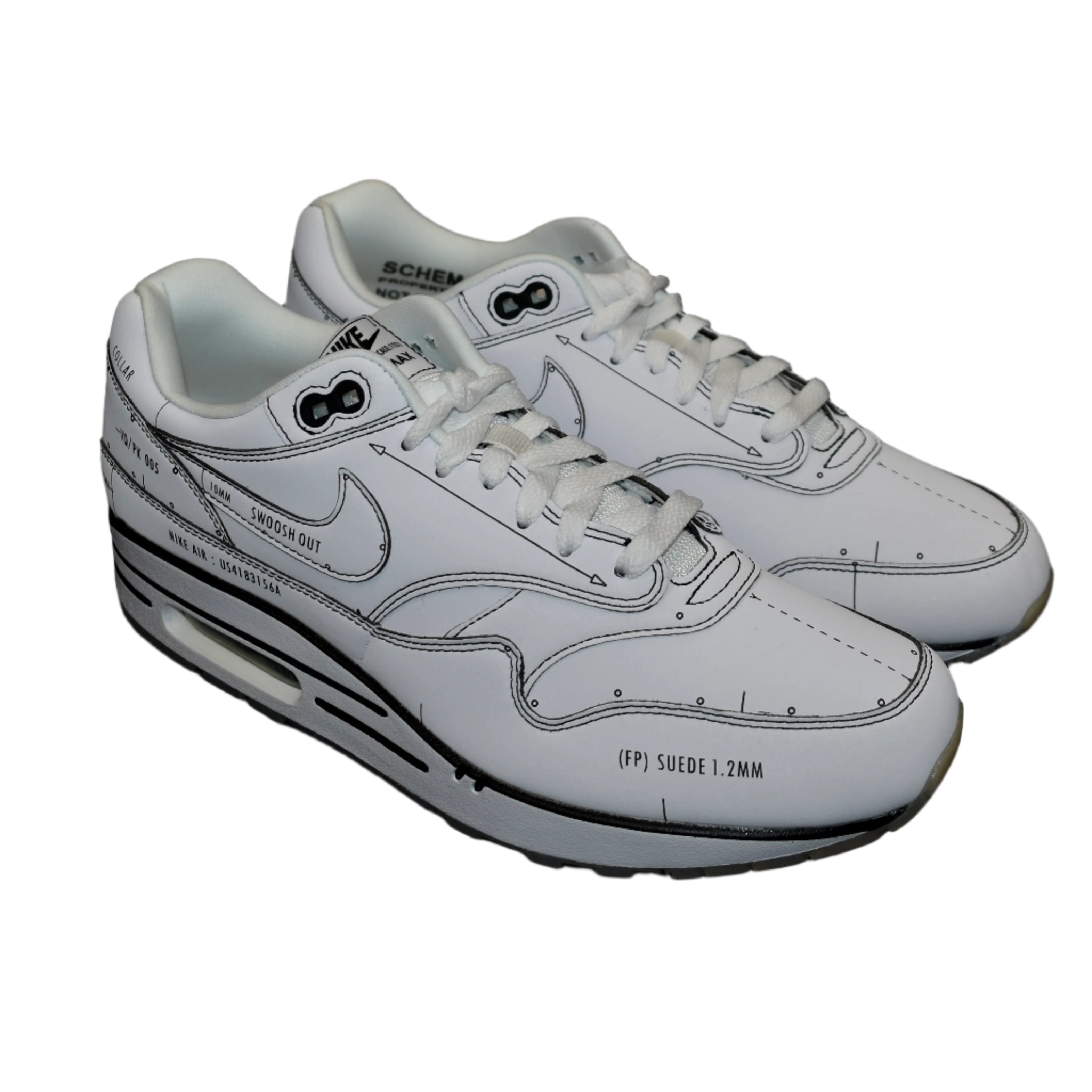 Nike - Air Max 1 Sketch to Shelf 'Schematic' (White) – eluXive