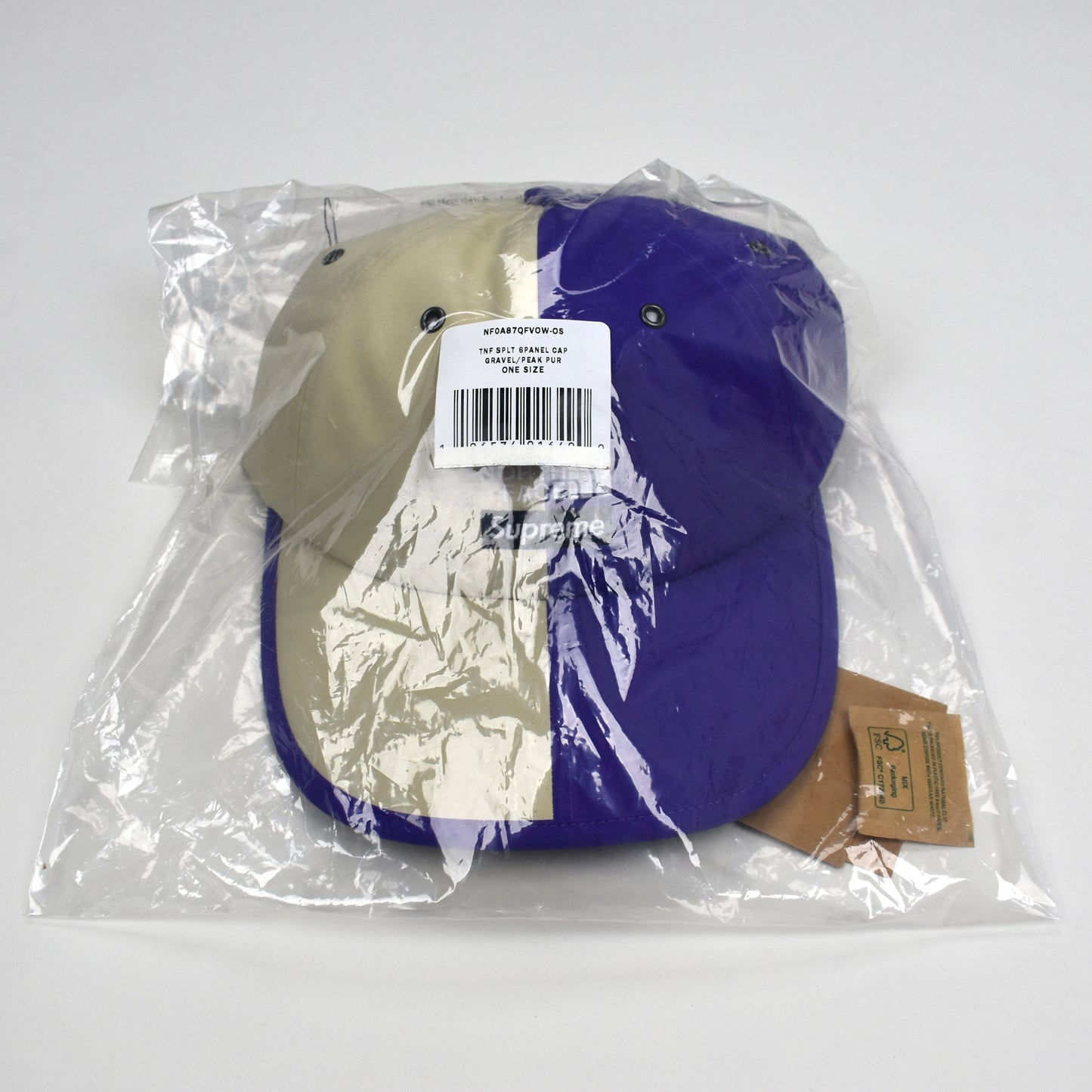 Supreme x The North Face - Split Logo Hat (Beige/Purple)