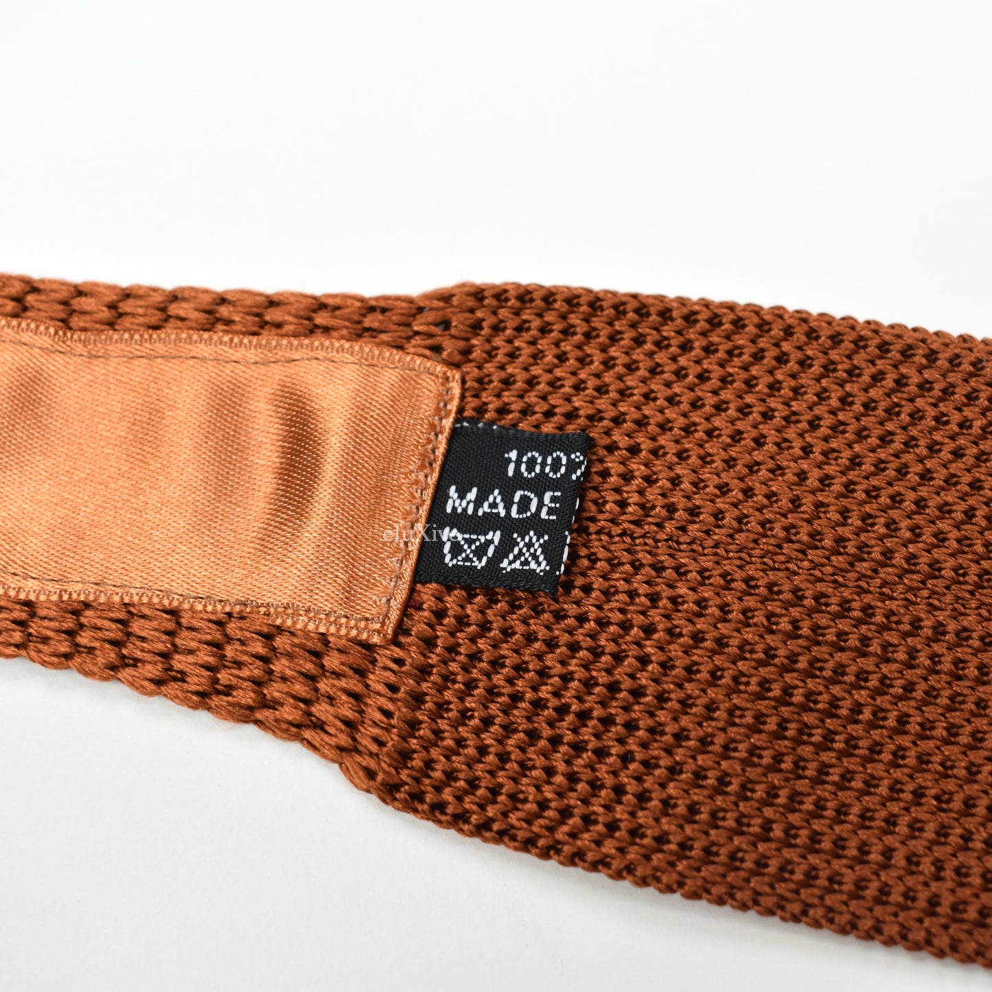 Brioni - Burnt Orange 100% Silk Tricot Knit Tie