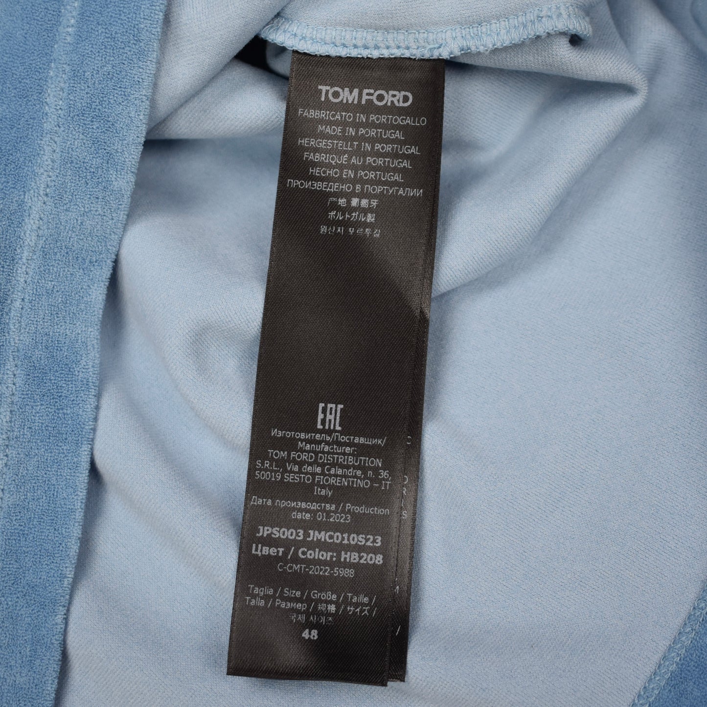 Tom Ford - Light Blue Towelling Polo Shirt