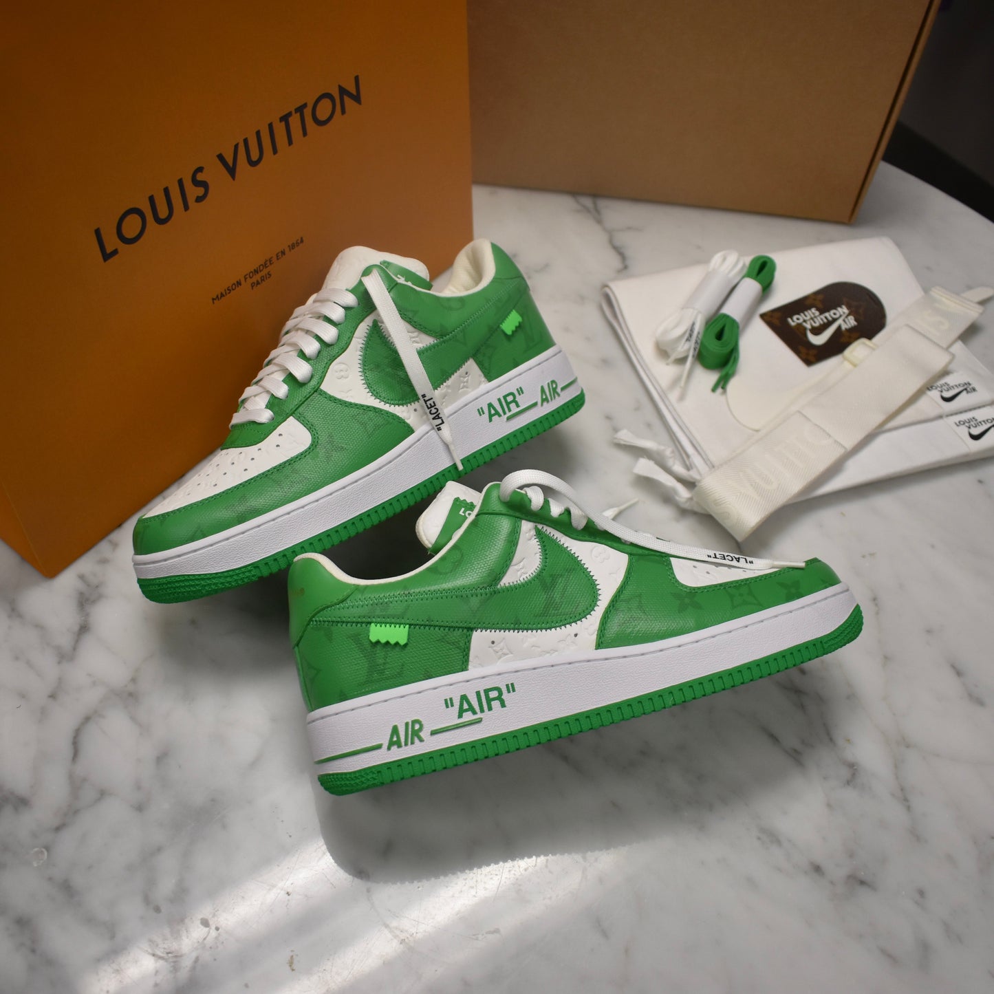 Louis Vuitton x Nike - Air Force 1 Low (White/Pine Green)