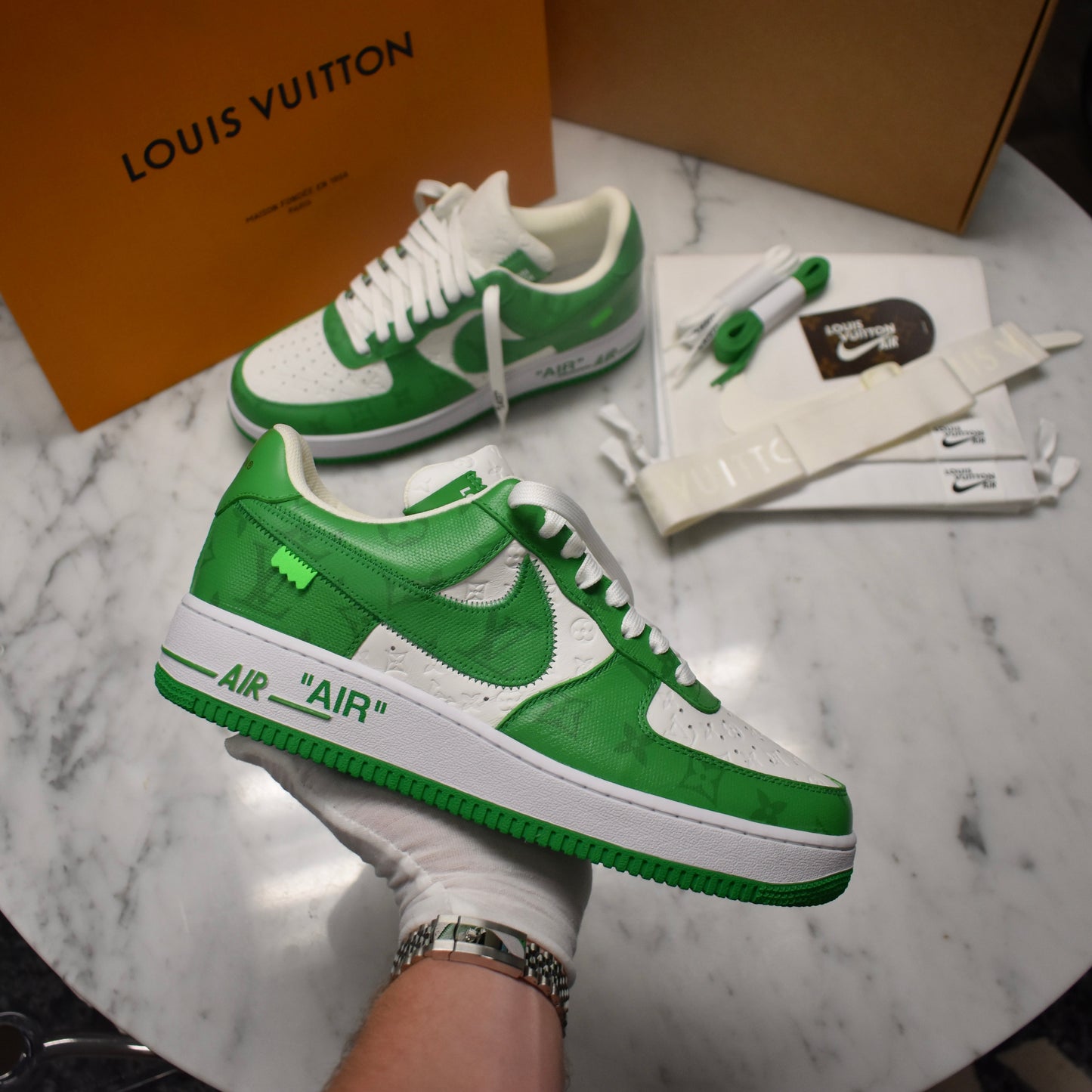 Louis Vuitton x Nike - Air Force 1 Low (White/Pine Green)