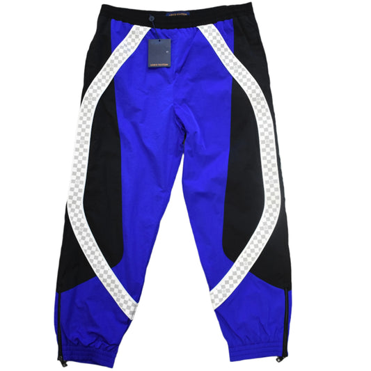 Louis Vuitton - SS22 Amen Break Blue Damier Stripe Track Pants