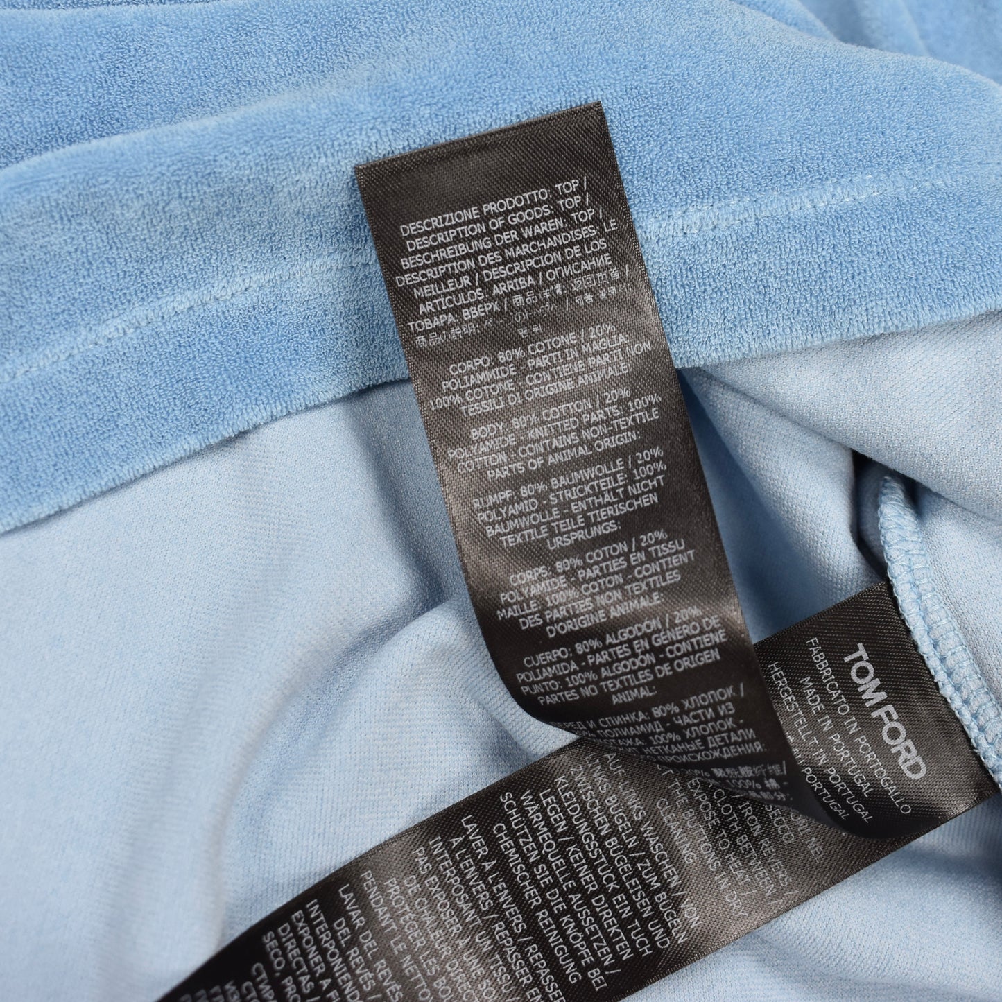 Tom Ford - Light Blue Towelling Polo Shirt