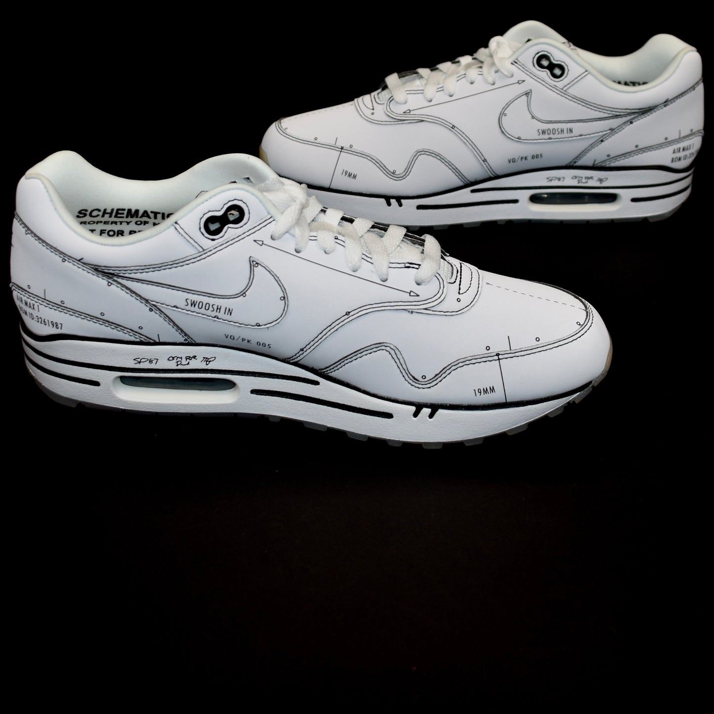 Nike - Air Max 1 Sketch to Shelf 'Schematic' (White)