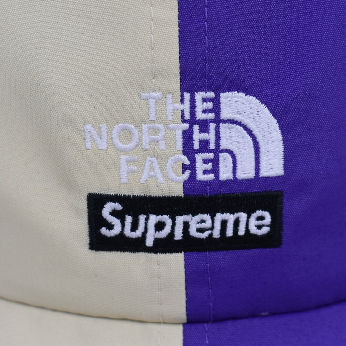 Supreme x The North Face - Split Logo Hat (Beige/Purple)