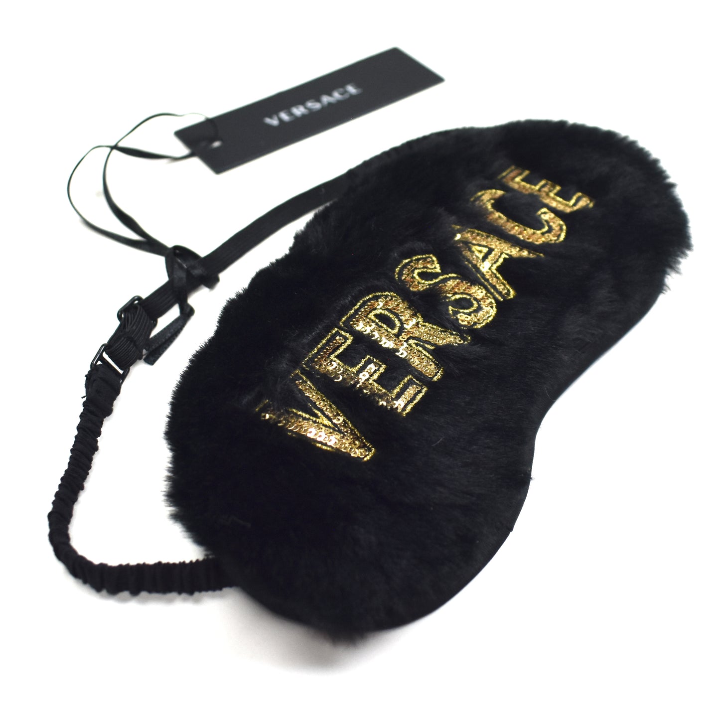Versace - Sequin Logo Plush Sleep Mask