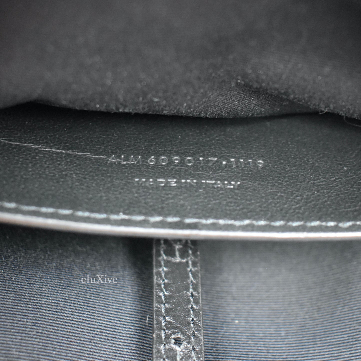 Saint Laurent - Mini Raffia Boucle / Black Leather Bag