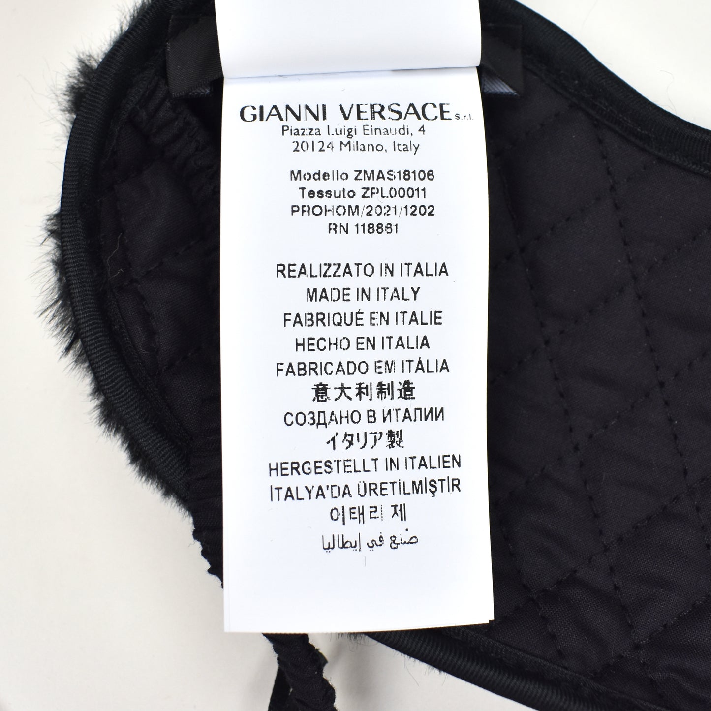 Versace - Sequin Logo Plush Sleep Mask