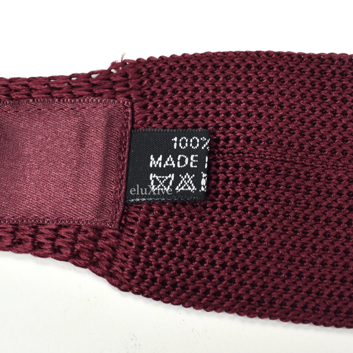 Brioni - Burgundy 100% Silk Tricot Knit Tie