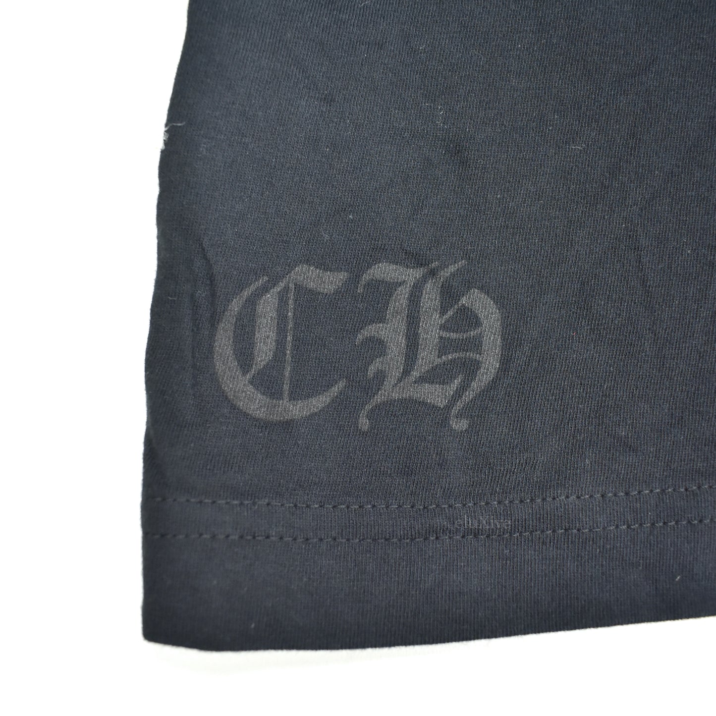 Chrome Hearts - Black Acid Yellow Logo Collar L/S T-Shirt