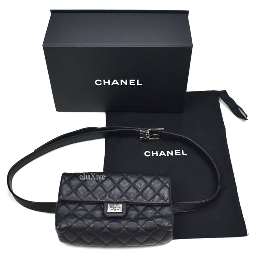 Chanel - Black Quilted Leather 2.55 Reissue Uniform Belt Bag