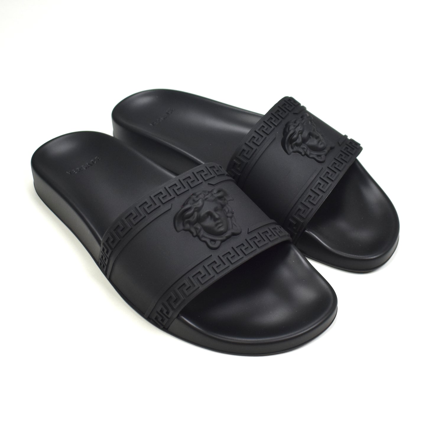 Versace - Black Palazzo Medusa Pool Slides