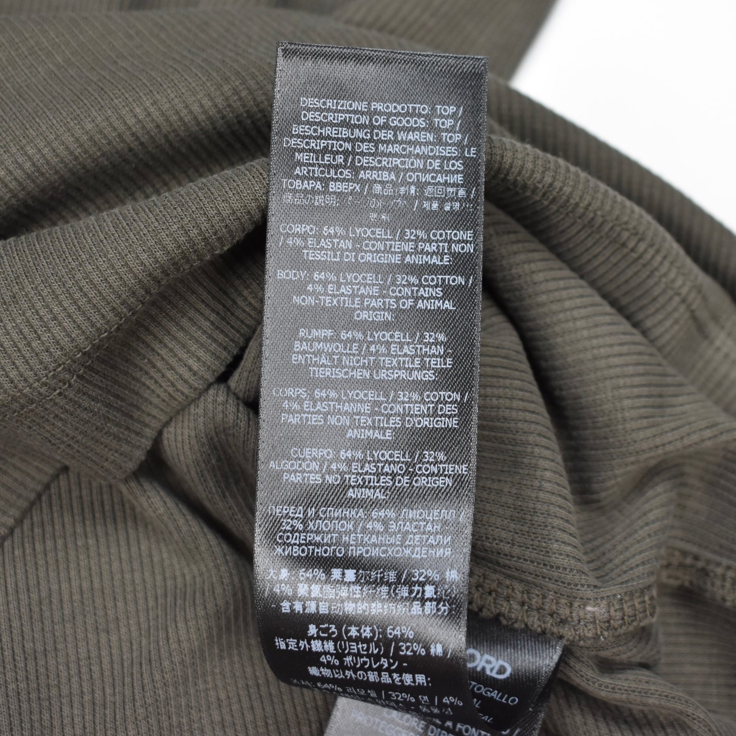 Tom Ford - Olive Rib Knit Henley Shirt