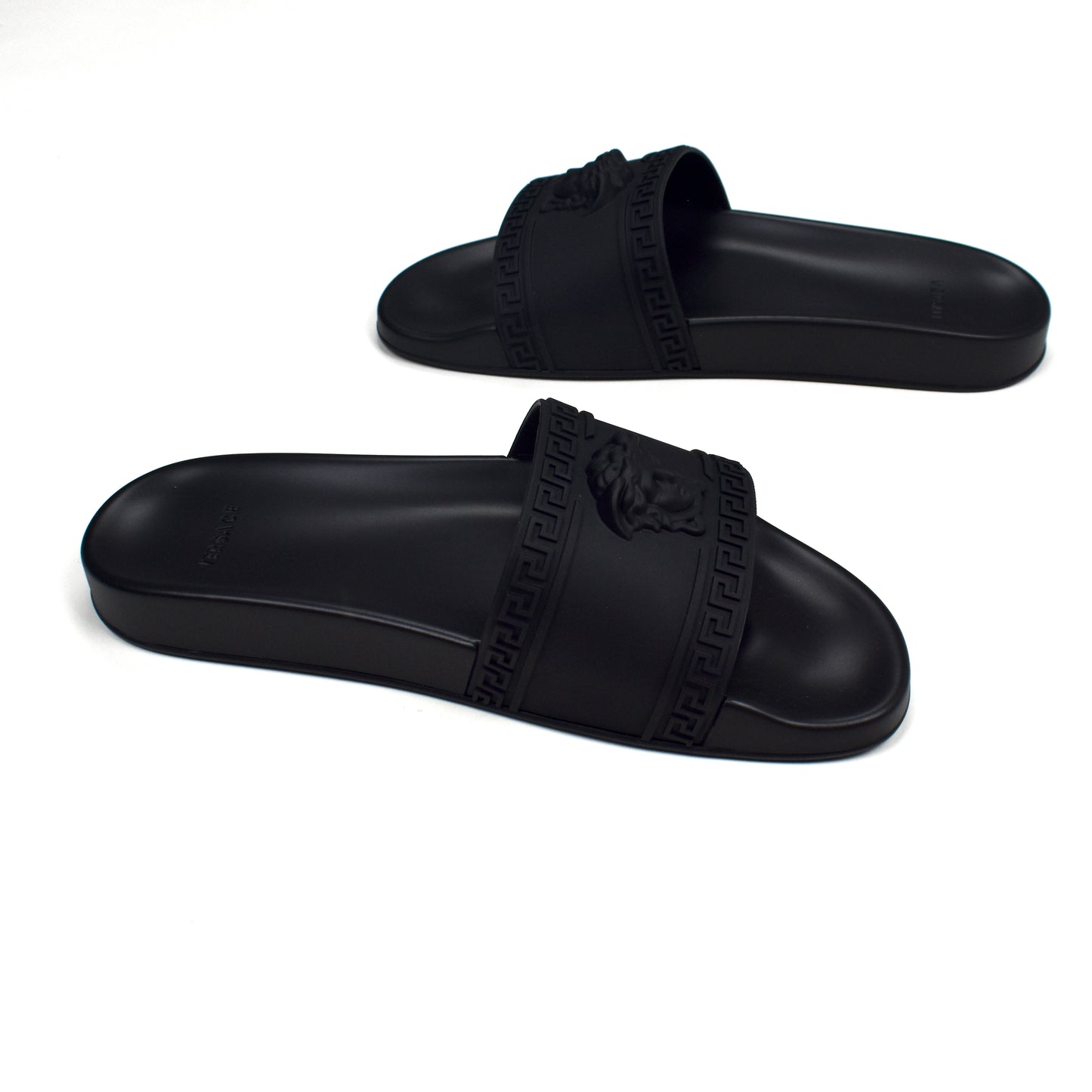 Versace - Black Palazzo Medusa Pool Slides