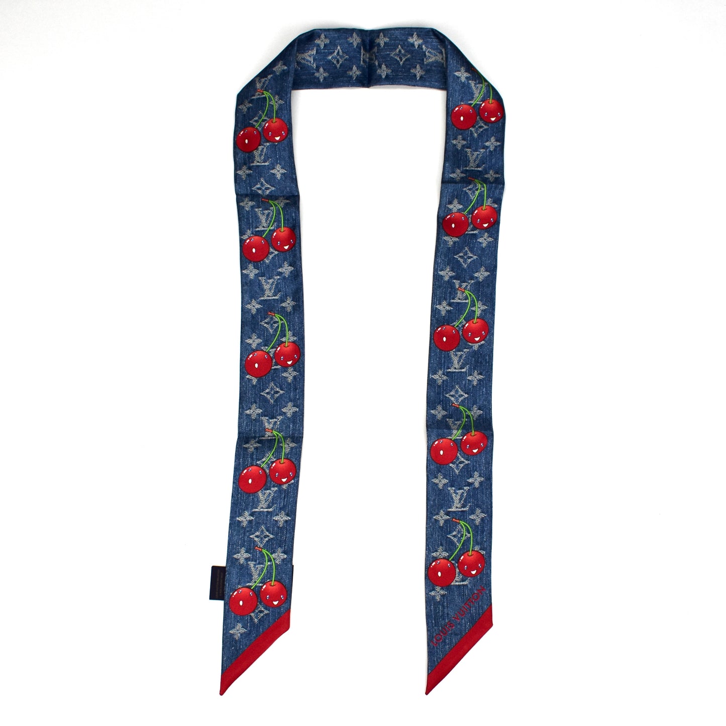 Louis Vuitton x Murakami - Monogram Cerise Silk Bandeau (Denim/Cherry)