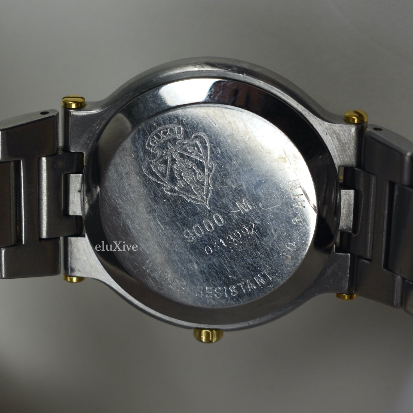Gucci - 9000M Gold / Steel Graphite Dial Watch (Solid Links)