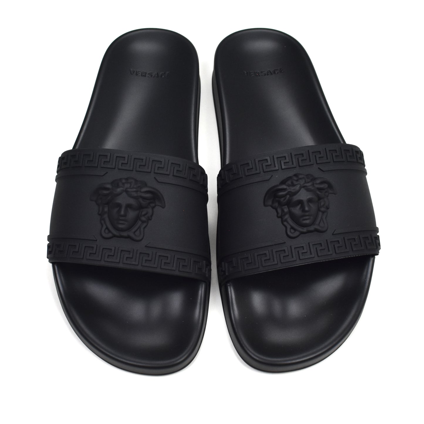 Versace - Black Palazzo Medusa Pool Slides