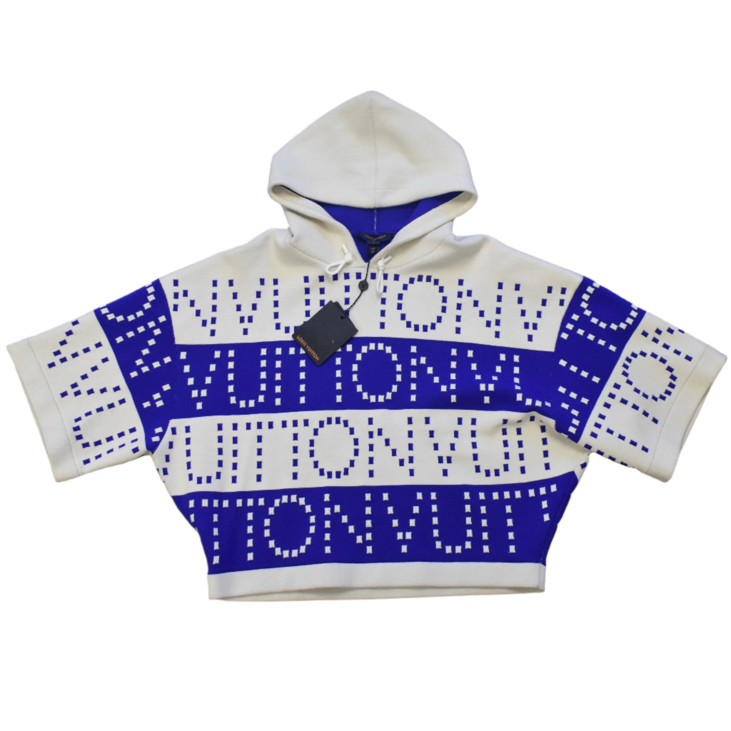 Louis Vuitton - Blue / White Chunky Stripes Logo Hoodie