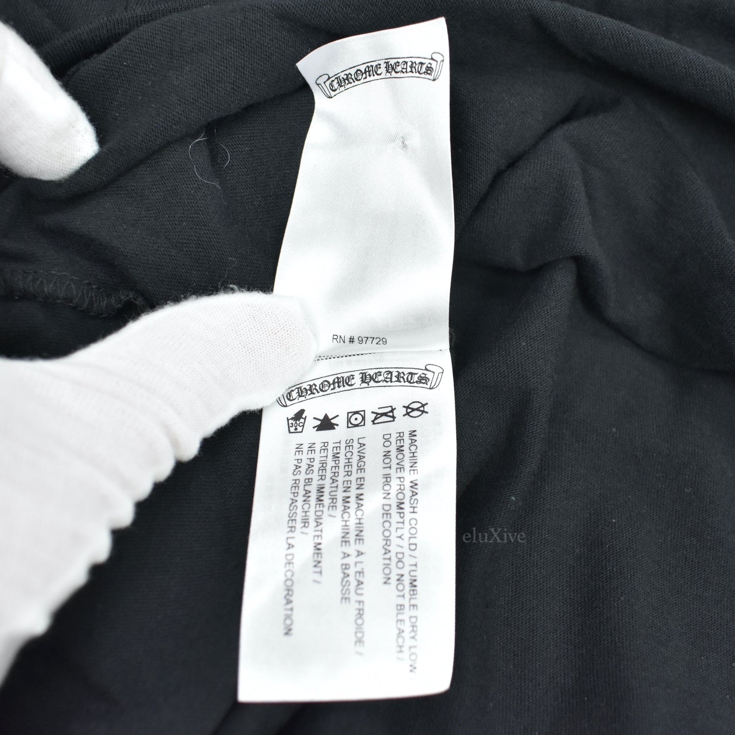 Chrome Hearts - Black Acid Yellow Logo Collar L/S T-Shirt