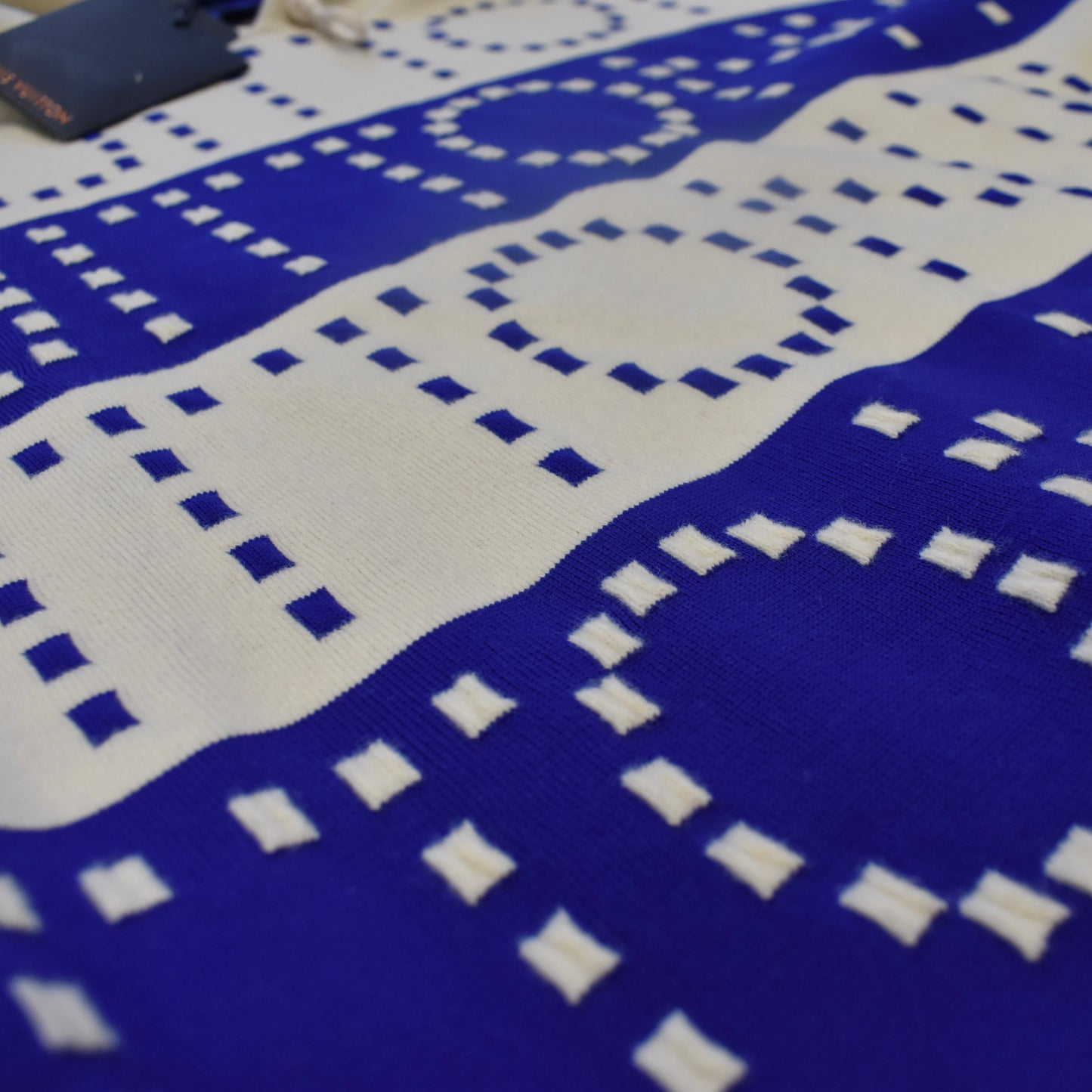 Louis Vuitton - Blue / White Chunky Stripes Logo Hoodie