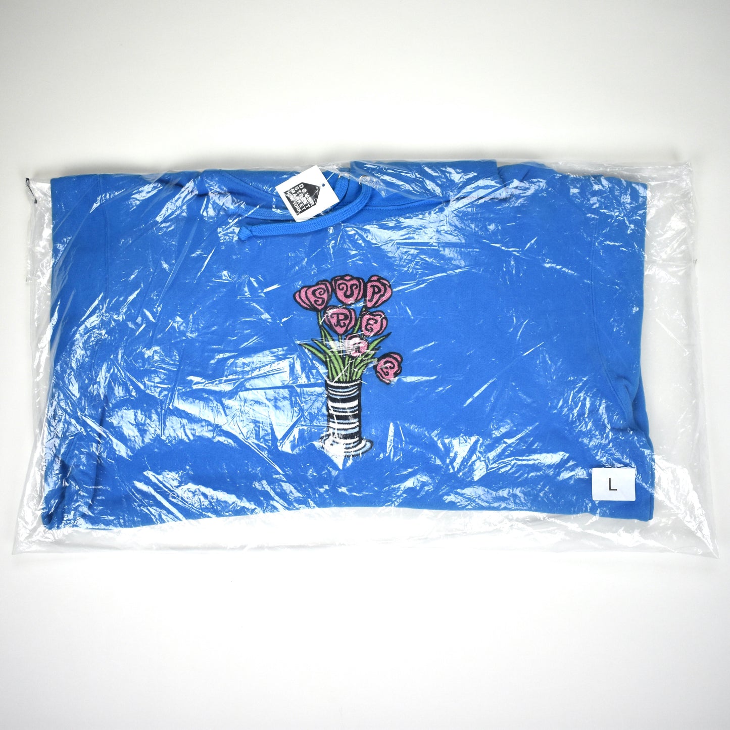 Supreme - Bright Royal Blue Flowers Logo Hoodie (FW18)