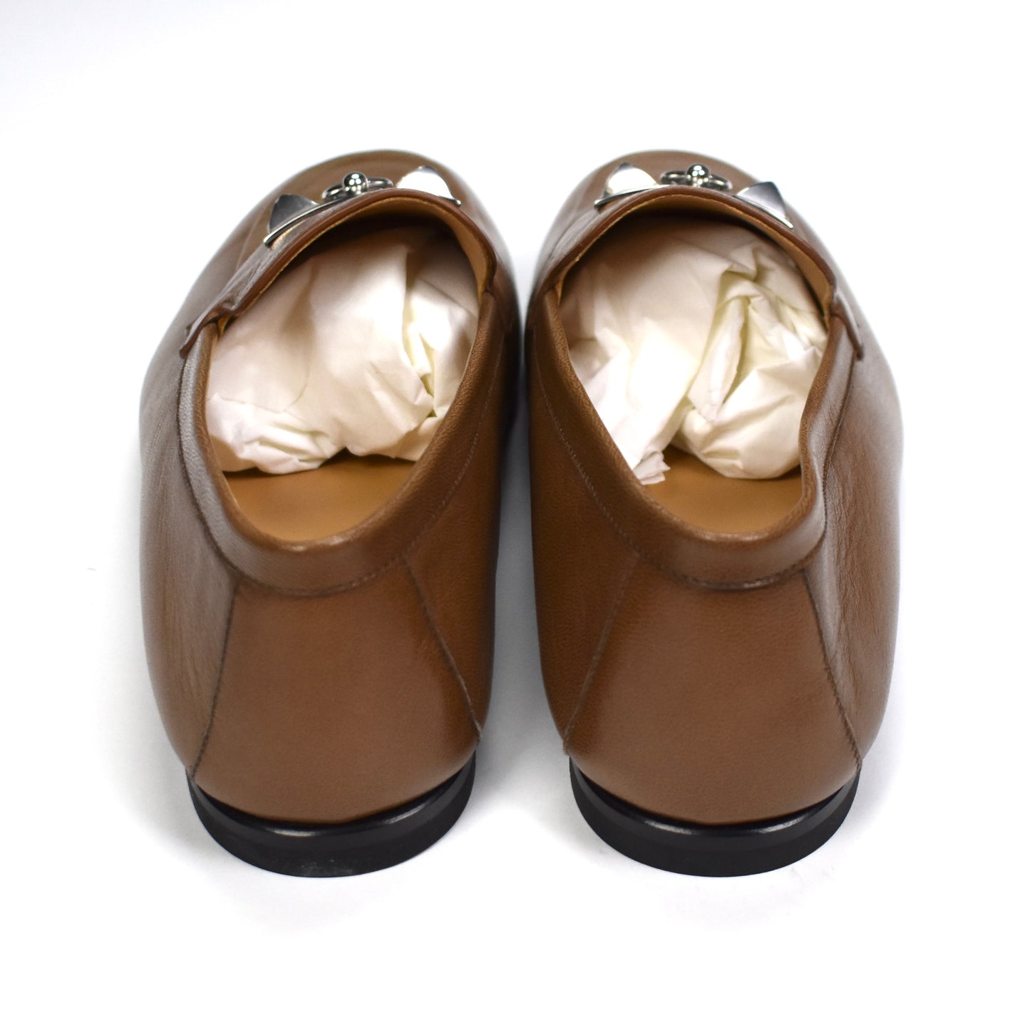 Hermes - Natural Safari Leather Blaise Loafers