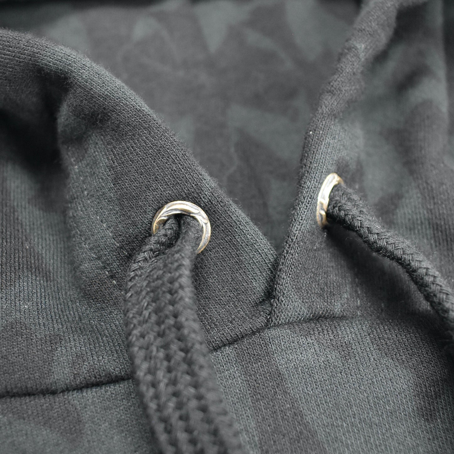Chrome Hearts - Black Allover Cemetery Print Horseshoe Hoodie