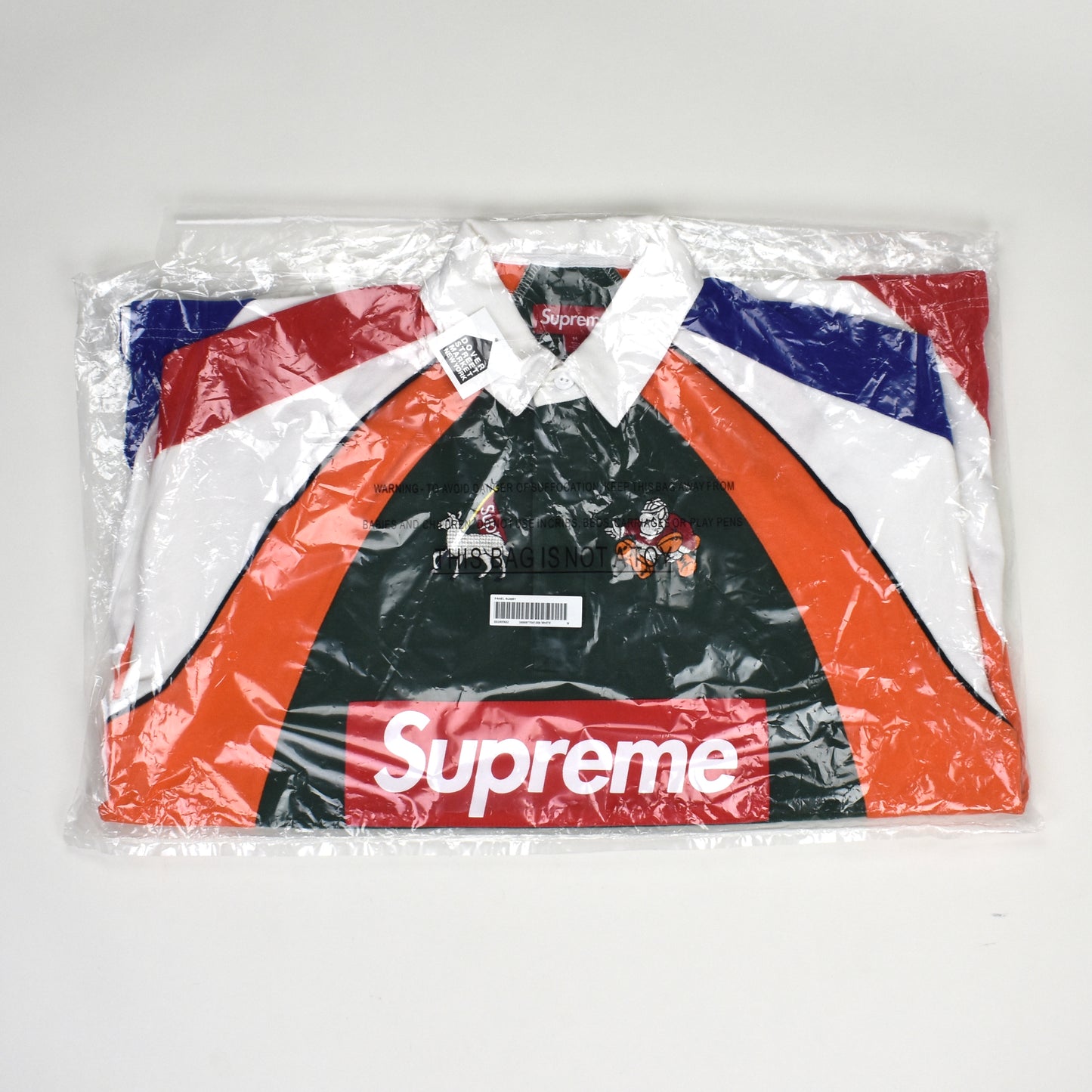 Supreme - Box Logo Panel Rugby Shirt (Multicolor)