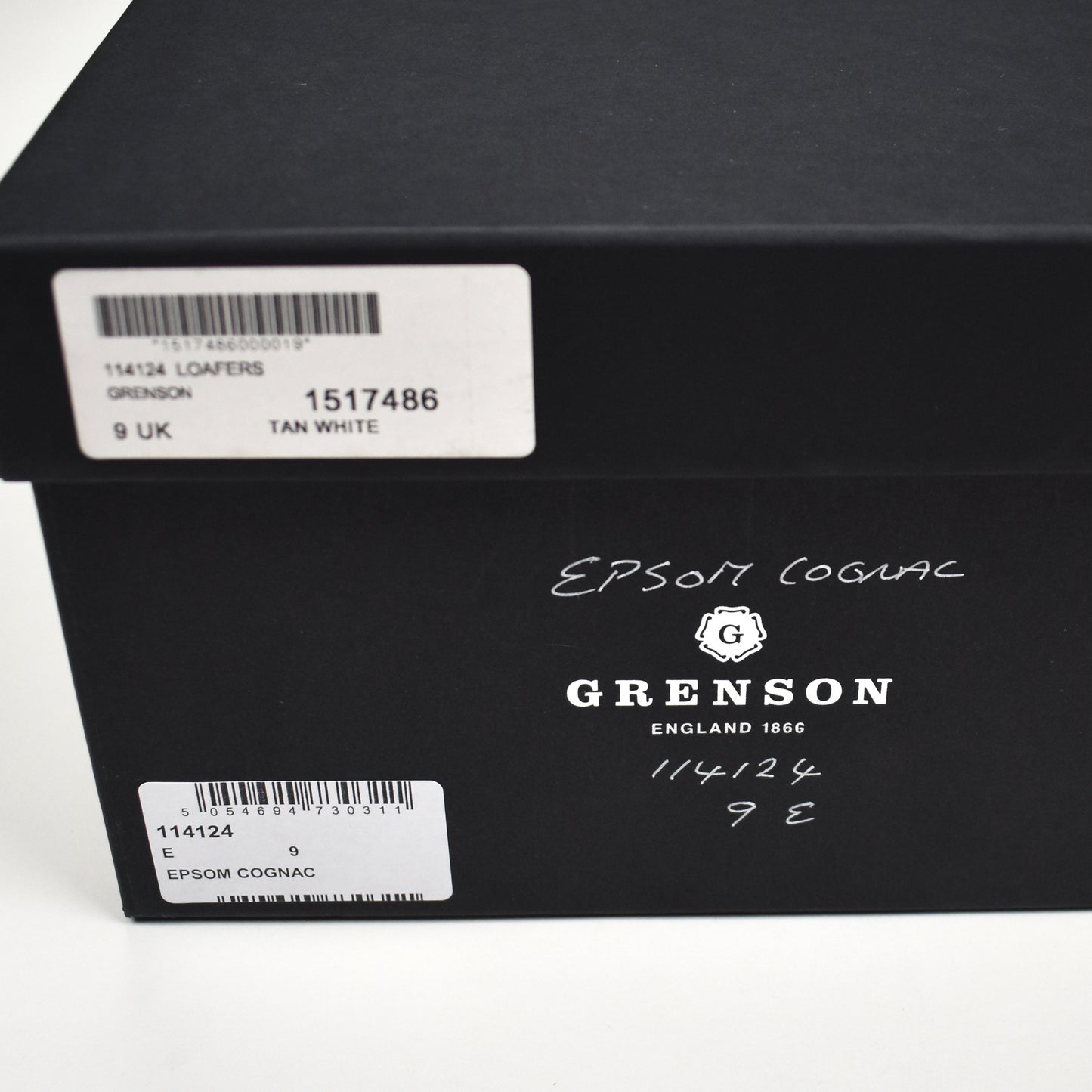 Grenson - Cognac Tan/White Leather Epsom Penny Loafers