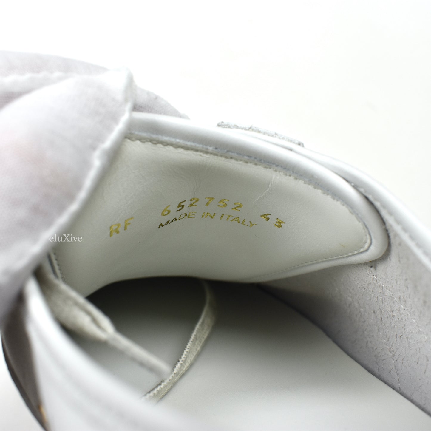 Saint Laurent - White Distressed Leather Jay Sneakers