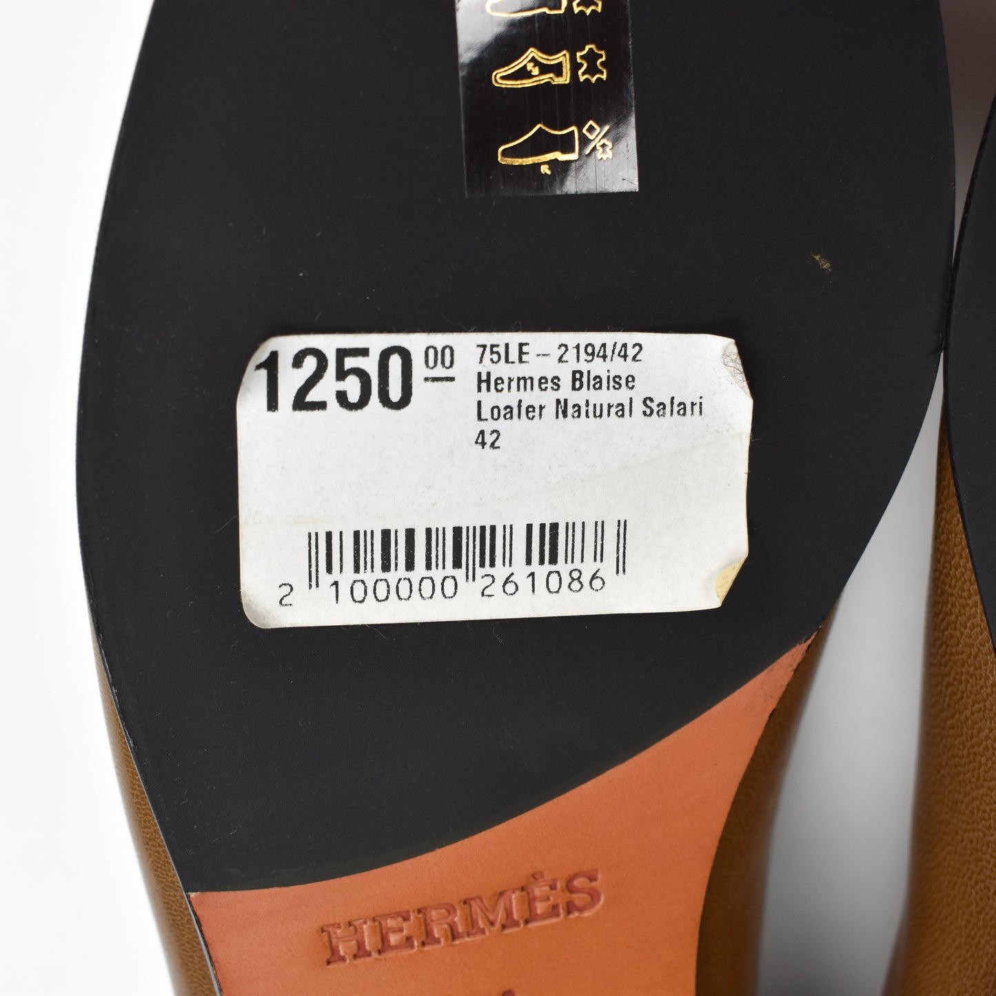 Hermes - Natural Safari Leather Blaise Loafers