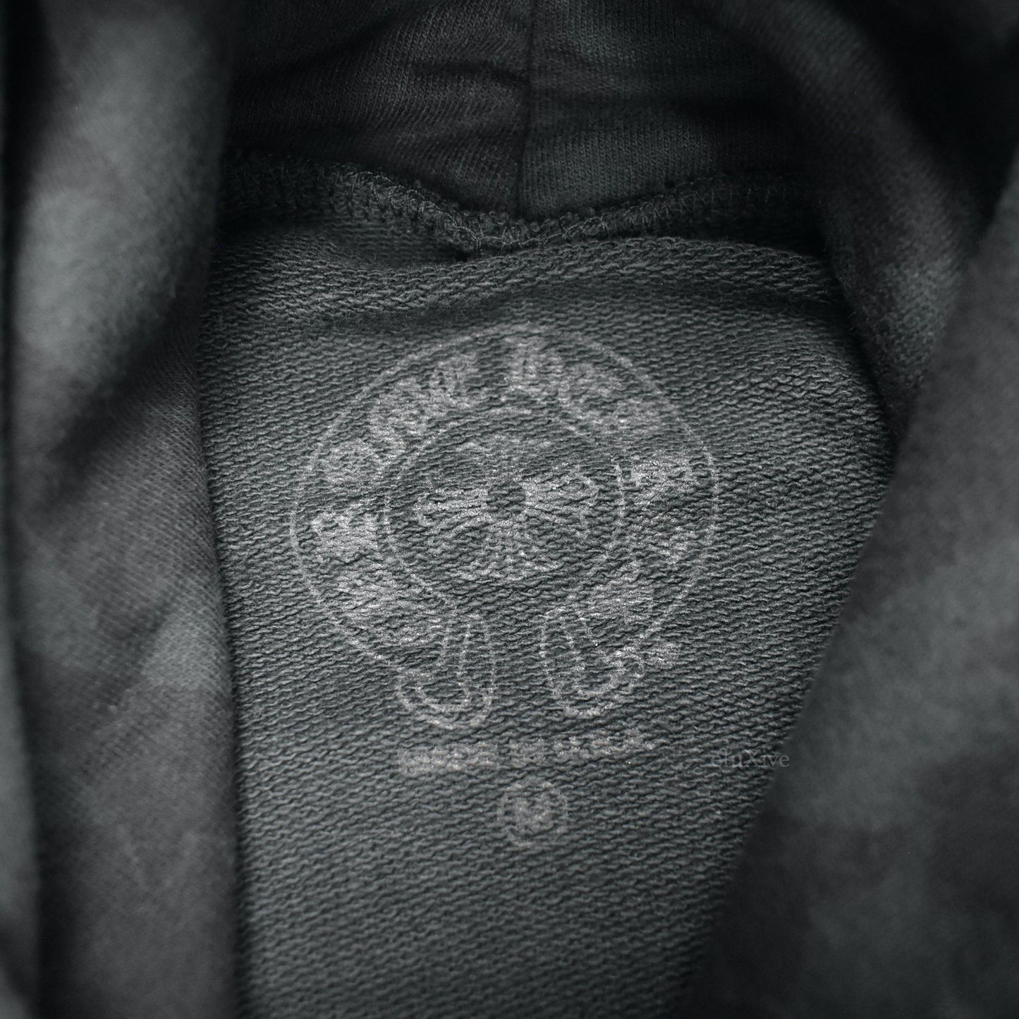 Chrome Hearts - Black Allover Cemetery Print Horseshoe Hoodie