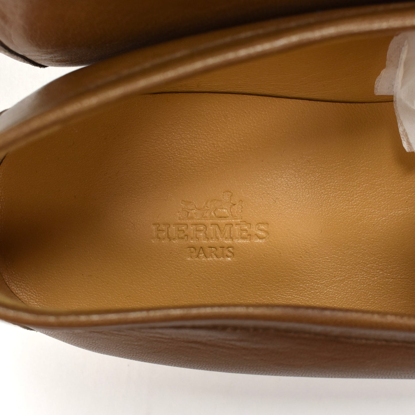 Hermes - Natural Safari Leather Blaise Loafers