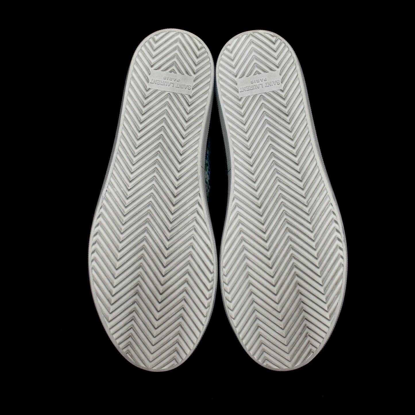 Saint Laurent - Blue Tweed Distressed Malibu Sneakers