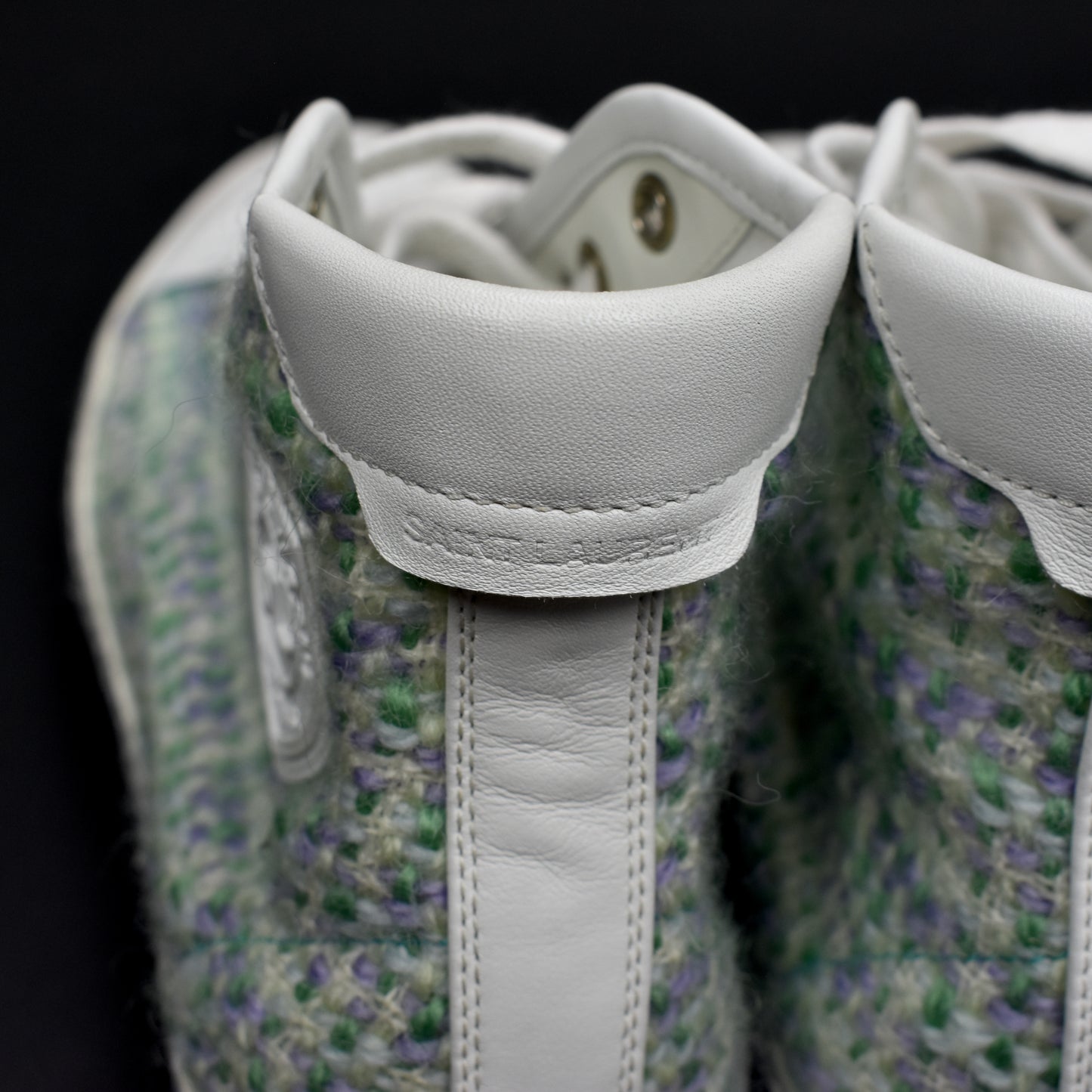 Saint Laurent - Blue Tweed Distressed Malibu Sneakers