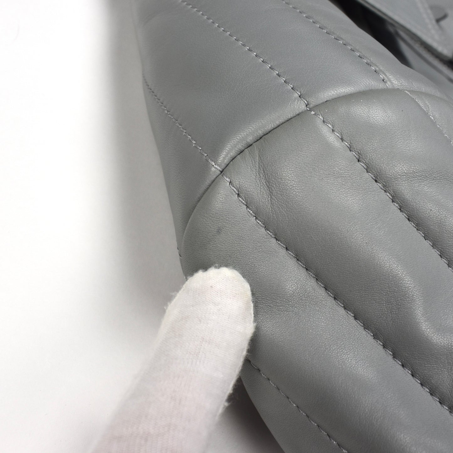Tom Ford - Gray Padded Leather Racer Jacket