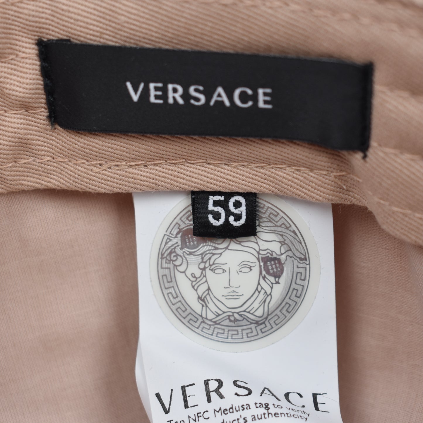 Versace - Tan Medusa Logo Hat