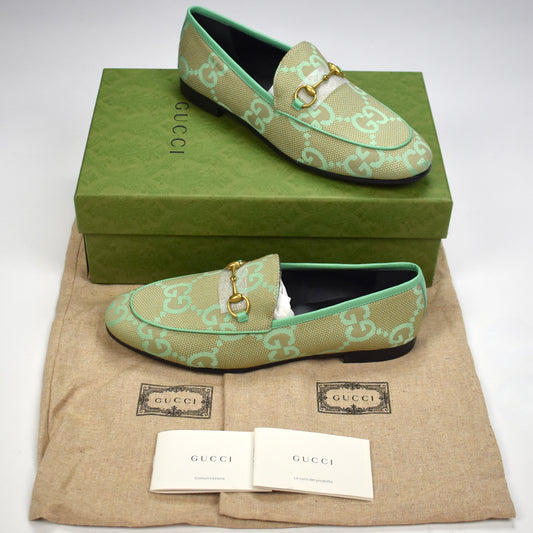 Gucci - Macro GG Monogram Logo Horsebit Loafers