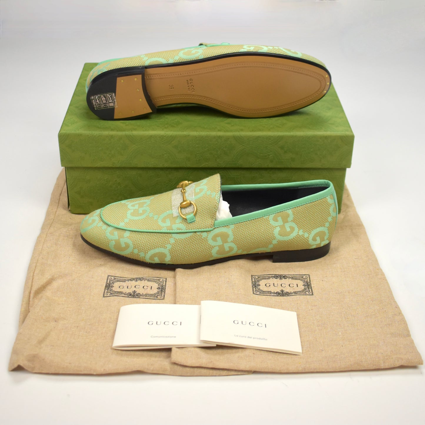 Gucci - Macro GG Monogram Logo Horsebit Loafers