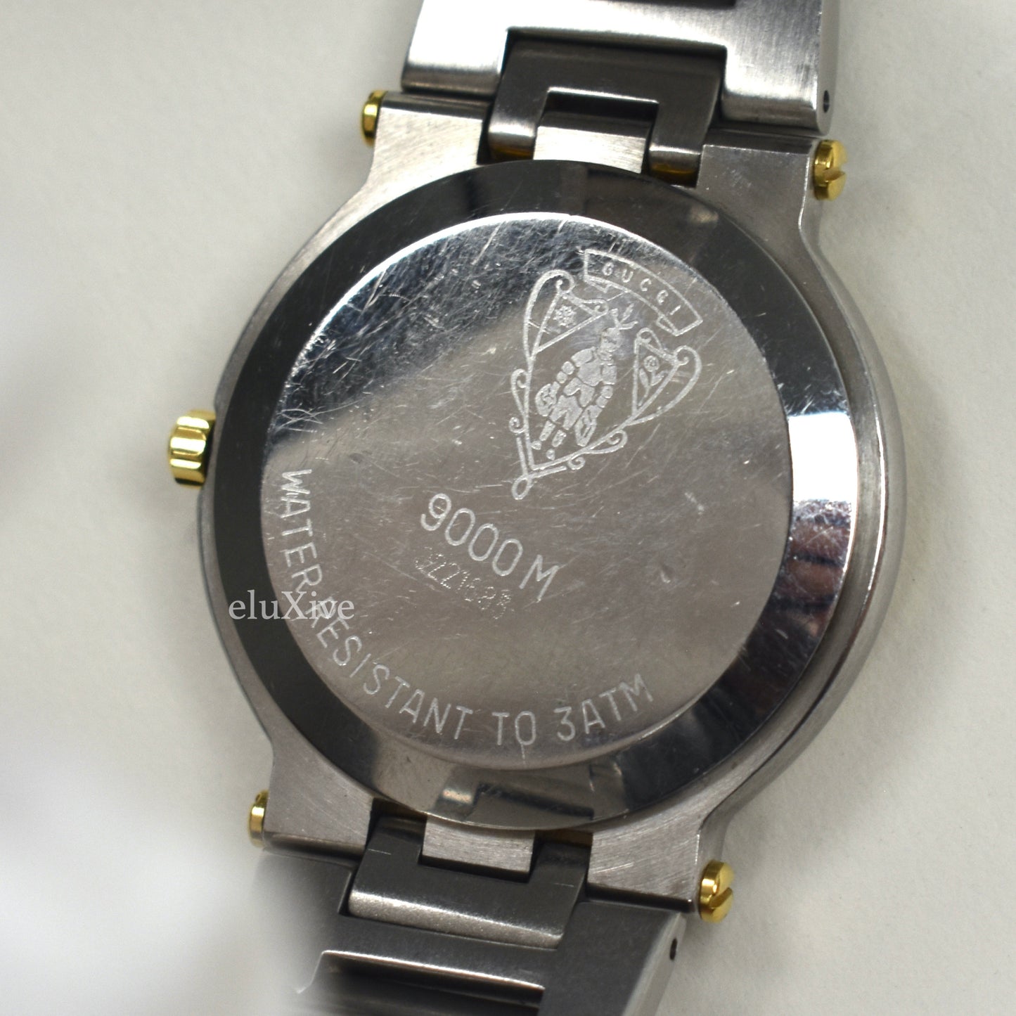 Gucci - 9000M Gold / Steel Cream Dial Watch (Solid Links)