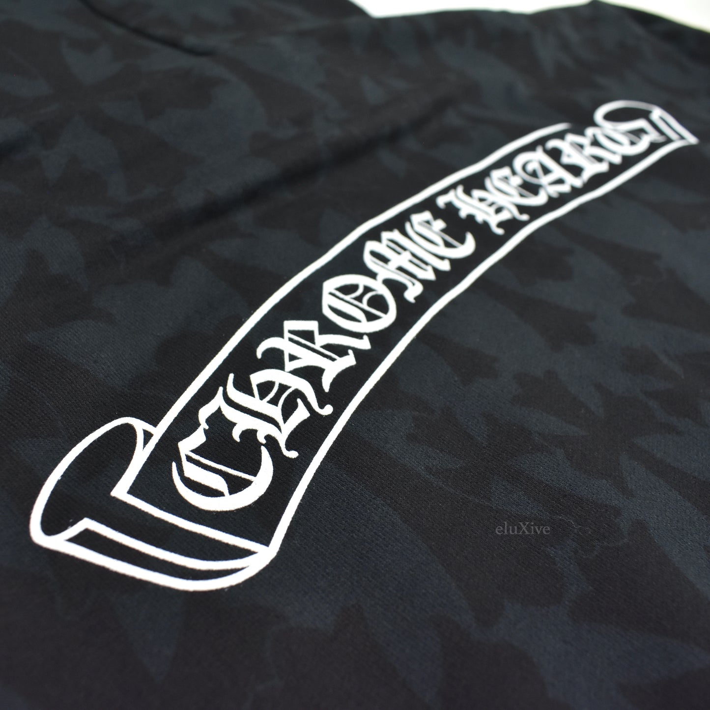 Chrome Hearts - Black Allover Cemetery Print Horseshoe Hoodie