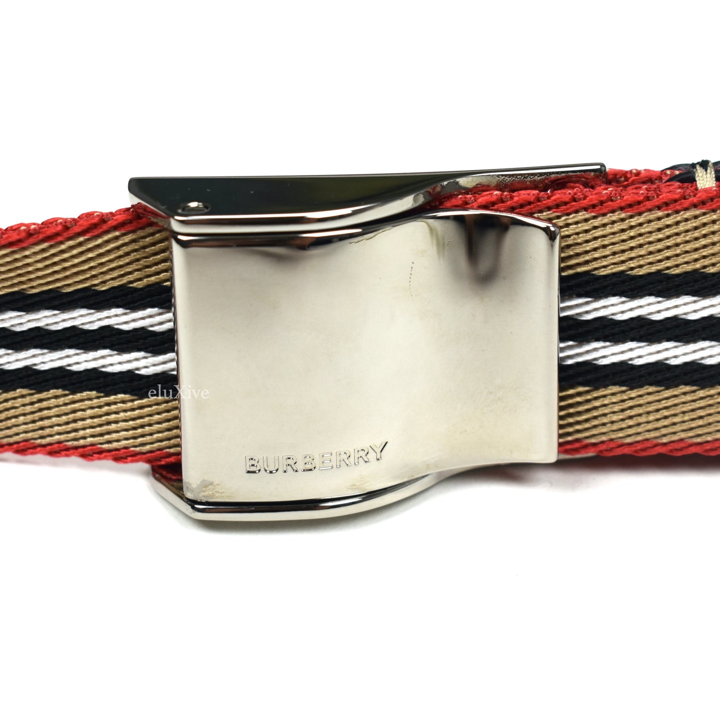 Burberry - Archive Stripe Logo Web Belt