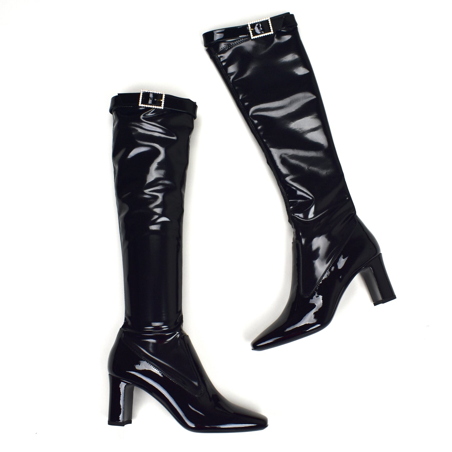 Saint Laurent - Black Twiggy 70 Stretch Boots