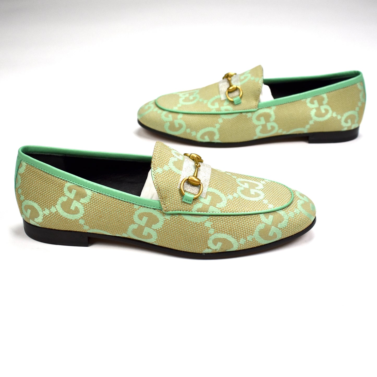 Gucci - Macro GG Monogram Logo Horsebit Loafers